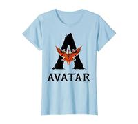 Avatar: Fire and Ash Avatar Toruk Big Logo T-Shirt, Femme, Bleu Céleste, 3XL