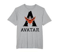 Avatar: Fire and Ash Avatar Toruk Big Logo T-Shirt, Homme Grandes Tailles, Gris Chiné, 3X Tall