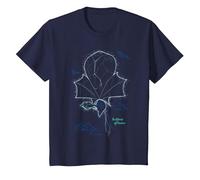 Avatar: Fire and Ash The Winds of Pandora Line Art Poster T-Shirt, Enfant, Bleu Marine, 8 Ans