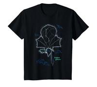 Avatar: Fire and Ash The Winds of Pandora Line Art Poster T-Shirt, Enfant, Noir, 12 Ans