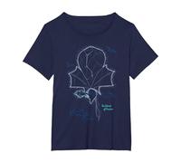Avatar: Fire and Ash The Winds of Pandora Line Art Poster T-Shirt, Femme Grandes Tailles, Bleu Marine, 2X