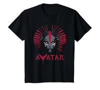 Avatar: Fire and Ash Varang Face Mangkwan Clan & Movie Logo T-Shirt, Enfant, Noir, 4 Ans