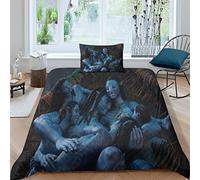 Avatar:La Voie de l'eau Housse De Couette Single(135x200cm) Parure De Lit Microfibre Nittany Parure Housse De Couette Douce Et Drap De Lit pour Enfants, Garçons, Filles d'hiver Chaude