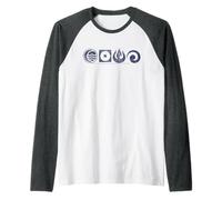 Avatar: Legend of Korra Element Icons Anime Manche Raglan