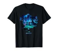 Avatar Na'vi in Pandora Jungle at Night with Logo T-Shirt