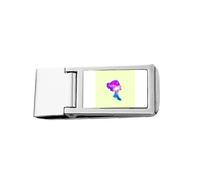 Avatar Star Girl Outline Pince à billets en acier inoxydable Portefeuille de poche
