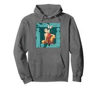 Avatar: The Last Airbender Aang & Momo Nickelodeon Cartoon Sweat à Capuche, Unisexe pour Adultes, Asphalte, XXL
