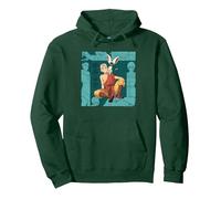 Avatar: The Last Airbender Aang & Momo Nickelodeon Cartoon Sweat à Capuche, Unisexe pour Adultes, Vert Forêt, M