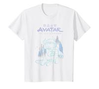 Avatar: The Last Airbender Appa Majestic Air Temple Outline T-Shirt, Enfant, Blanc, 2 Ans