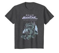 Avatar: The Last Airbender Appa Majestic Air Temple Outline T-Shirt, Enfant, Chiné Foncé, 10 Ans
