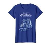 Avatar: The Last Airbender Appa Majestic Air Temple Outline T-Shirt, Femme, Bleu Royal, S