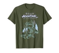 Avatar: The Last Airbender Appa Majestic Air Temple Outline T-Shirt, Homme, Olive, S