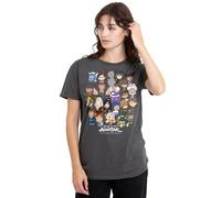 Avatar The Last Airbender Chibi Group Ladies T Shirt, Charbon, S Femme