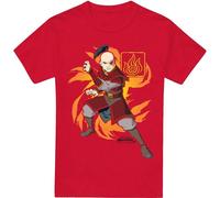 Avatar : The Last Airbender - T-shirt pour homme "Flame Burst" TV6539 (XL) (Rouge)
