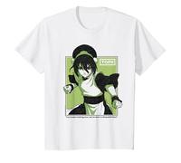 Avatar: The Last Airbender Toph Blind Bandit Nickelodeon T-Shirt, Enfant, Blanc, 12 Ans