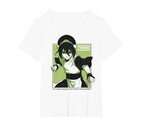 Avatar: The Last Airbender Toph Blind Bandit Nickelodeon T-Shirt, Femme Grandes Tailles, Blanc, 4X