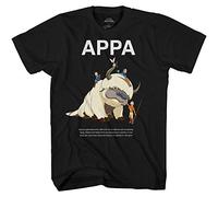 Avatar The Last Airbinder Appa Adult T-Shirt (Medium) Black