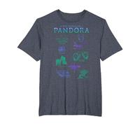 Avatar The World of Pandora Flora & Fauna T-Shirt, Homme Grandes Tailles, Bleu Chiné, 5X Tall