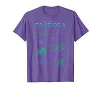 Avatar The World of Pandora Flora & Fauna T-Shirt, Homme, Violet Chiné, S