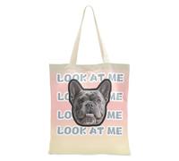 Avatars d'animaux de compagnie personnalisés vert jaune-rose sur sac fourre-tout en vrac personnalisé en toile fourre-tout en vrac pour ami vierges