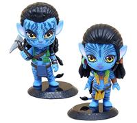 Avatars Figure, 2PCS Avatars Mini Figurines Set Avatar Gâteau Topper PVC Action Figures Movie Figure Models Anime Heroes Figurine Modèle pour Enfants Adult Fans Cadeaux Décoration de Gâteaux