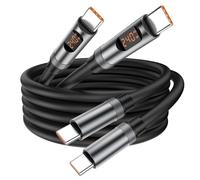 Avatcen Câble USB C 2 pack, 240W 1,2 M PD3.1 QC4.0 48V/5A Câble USB C Charge Rapide Câble chargeur USB Type C avec affichage LED pour iPhone 16 15 Pro Max, Samsung Galaxy S25 S24 Ultra, MacBook iPad