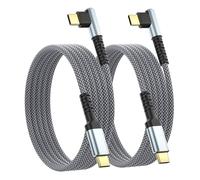 Avatcen Câble USB C [2-Pack, 3M] 3.1A Chargeur Type C Chargement rapide Angle droit, Tresse en nylon USB to USB C Cable Compatible with Galaxy S10 S9 S8 PlusS21,Note 10 9 8, LG, Type C Charger