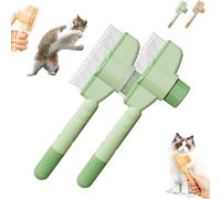 Avatore Cat Comb, Zenbrush Removes Fur & Relieves Pain for Massaging and Cleaning Shedding Hair (Green * 2)