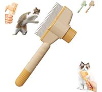 Avatore Cat Comb, Zenbrush Removes Fur & Relieves Pain for Massaging and Cleaning Shedding Hair (Orange)