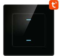 Avatto N-TS10-B2 Interrupteur d'éclairage intelligent 2 voies WiFi TUYA (noir)