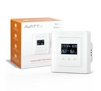 AVATTO Thermostat pour chauffage au sol à eau - 55 x 55 standard - Thermostat Smart WiFi programmable - Thermostat d'ambiance