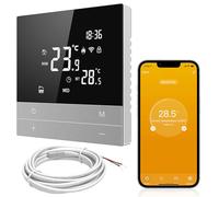 AVATTO Thermostat pour Chauffage au Sol électrique, Smart WiFi Thermostat d’Ambiance programmable, Compatible avec Alexa, Google Assistant Et Smart Live App (Connecté Via WLAN 2,4 GHz