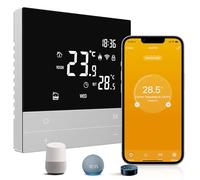 AVATTO Thermostat pour chauffage au sol - Smart WiFi - Programmable - Prise en charge Alexa, Google Home - Commande vocale et application Smart Life - Télécommande (WiFi 2,4 GHz)