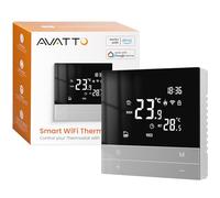 AVATTO Thermostat WiFi Intelligent programmable avec Commande vocale Alexa & Google et contrôle par Application pour Chauffage au Sol, argenté