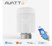 AVATTO Tuya 1-6 pièces WIFI TRV vanne d'actionneur de radiateur thermostatique contrôleur de température intelligent fonctionne avec Alexa Google Home 4PC