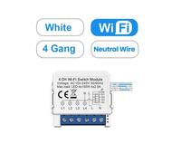 AVATTO Tuya WiFi Mini commutateur intelligent bricolage commutateurs de lumière Module contrôle bidirectionnel fonctionne avec Smart Alexa Alice Google Home - Type WSM16-W4 #B