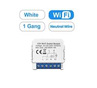 AVATTO Tuya WiFi Mini commutateur intelligent bricolage commutateurs de lumière Module contrôle bidirectionnel fonctionne avec Smart Alexa Alice Google Home - Type WSM16-W1