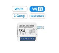 AVATTO Tuya WiFi Mini commutateur intelligent bricolage commutateurs de lumière Module contrôle bidirectionnel fonctionne avec Smart Alexa Alice Google Home - Type WSM16-W3 #B