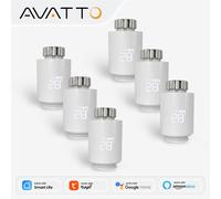 AVATTO ZigBee Thermostat Radiateur Actuateur Intelligent TRV Vanne Thermostatique Contrôleur de Température Compatible Tuya Alexa Google Home TRV06