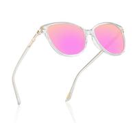 AVAWAY Cat-eye Lunettes de Soleil Femme Polarisées Vintage UV400 Protection Catégorie.3 Conduire Voyager AV502