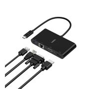 Belkin Adaptateur multiport CONNECT USB-C – VGA, HDMI, 1GbE