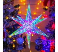 AVCULT Guirlande Lumineuse Extérieure, Guirlande Noël Extérieure Noël 3D Lumières,Lumières De Décoration Noël Coloré pour Décoration De Arbre Mariage Intérieur Fête Jardin (Color : 30cm)