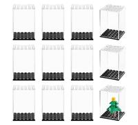 AVCXEC 12 Pièces Vitrine de Figure Acrylique, Vitrine Acrylique, Acrylique Empilable Modèle Vitrine Minifigures, Cas de Stockage de Blocs de Construction pour Figures