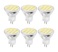 AVCXEC MR11 GU4 LED 3W Blanc Chaud 3200K, 450LM, 6 Pcs Réflecteur Dampoules, Remplacement pour Ampoules Halogènes 20-25W Ampoules à Incandescence, Ampoule LED GU4 MR11 Spot, Angle de Faisceau 180°