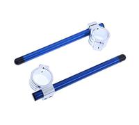 avdb-moto Paire de demi-guidons/Bracelets en 52 mm + tubes Compatible avec RSV 1000 R 2001-2008 (BLEU)