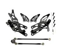 avdb-moto Platines/Commandes Reculées compatible avec HONDA CBR 600 RR 600RR PC37 2003-2004, CBR 600 RR 600RR PC37 2005-2006, 1000RR SC57 2004-2005, 1000RR SC57 2006-2007 Racing AVDB (Noir)