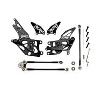 avdb-moto Platines/Commandes Reculées compatible avec HONDA CBR 600 RR 600RR PC40 2007-2008, CBR 600 RR 600RR PC40 2013-2017, 600RR PC40 2009-2012, CBR 600 RR PC40E 2021-2022 Racing AVDB (Noir)
