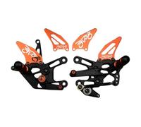 avdb-moto Platines/Commandes Reculées compatible avec HONDA CBR 600 RR 600RR PC40 2007-2008, CBR 600 RR 600RR PC40 2013-2017, CBR 600 RR PC40 2009-2012, 600RR PC40E 2021-2022 Racing AVDB (Orange)
