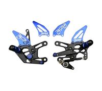 avdb-moto Platines/Commandes Reculées compatible avec SUZUKI GSX-R 600 GSXR WVCE 2006-2007, GSX-R 600 GSXR WVCV 2008-2010, GSX-R 750 GSXR WVCF 2006-2007, GSXR 750 WVCW 2008-2010 Racing AVDB (Bleu)