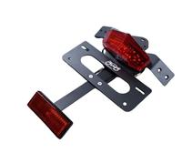 avdb-Moto Support de Plaque AVDB Compatible avec Kawasaki Vulcan VN650 S EN650 2015-2024, Vulcan VN650 S Cafe Racer 2018-2024 avec Catadioptre (Rouge)